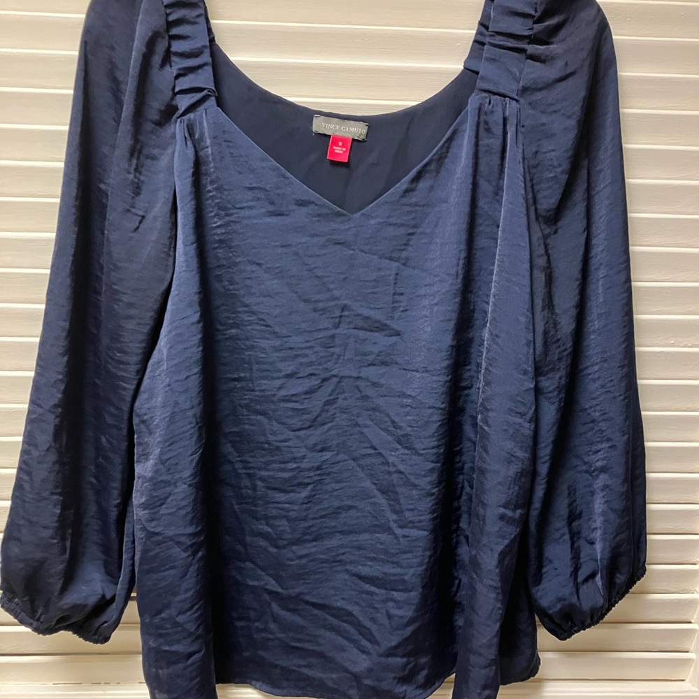 Vince Camuto Navy Blue Blouse